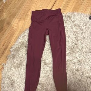 Athleta Red Leggings High Waist Performance